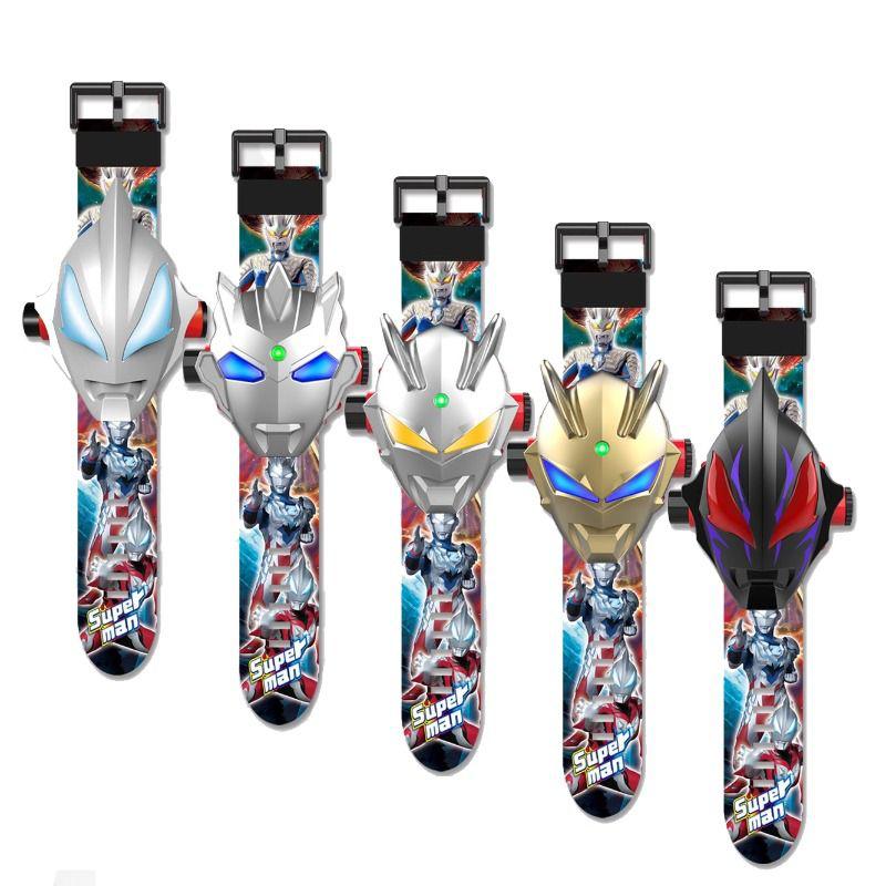 Ultraman Zero Hoạt Hình Chiếu Đồng Hồ Trẻ Em Phiên Bản Dạ Quang Cậu Bé Đồ Chơi Điện Tử Quà Tặng Đồng Hồ Thời Gian Thông Minh