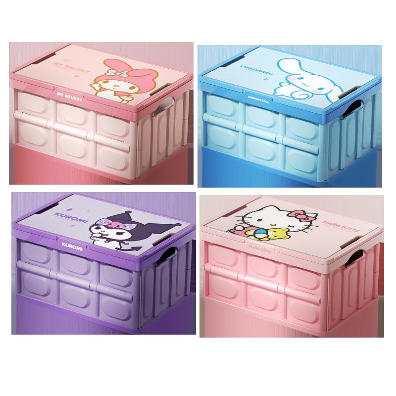 Sanrio cốp xe ô tô hộp đựng cắm trại ngoài trời Hộp đựng găng tay di động mở rộng có thể gập lại hộp đựng đồ trên ô tô