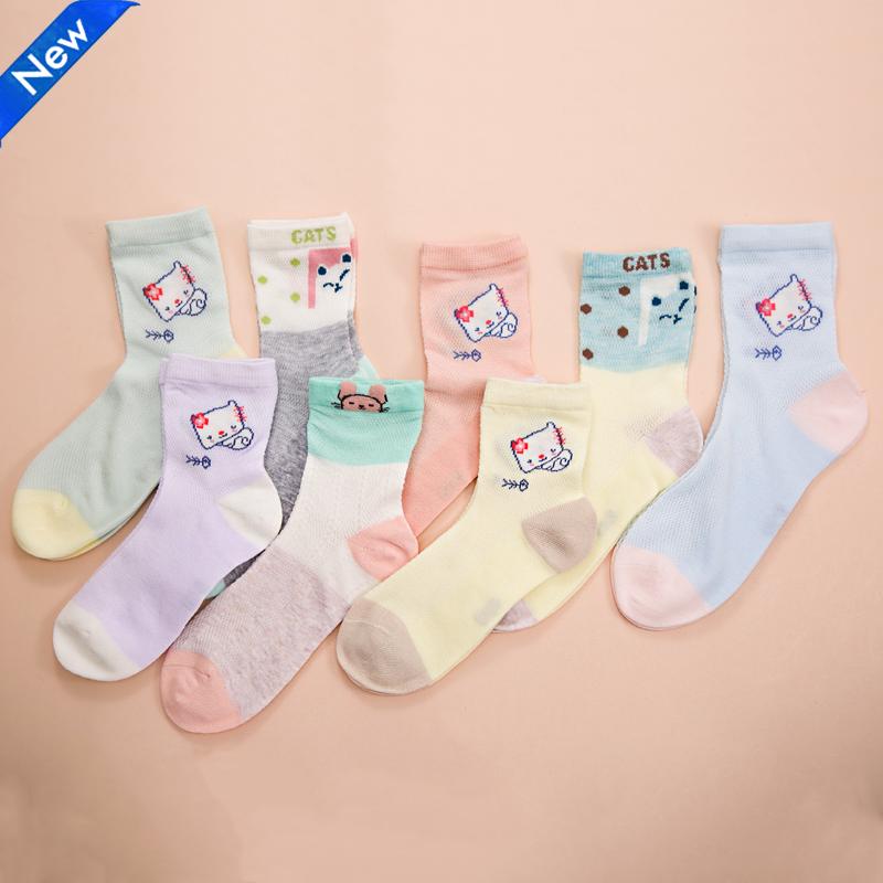 Tất trẻ em cỡ lớn bằng vải cotton lưới siêu mỏng có đường may không xương dành cho trẻ em cỡ vừa và lớn [chọn kích thước theo chiều dài bàn chân]