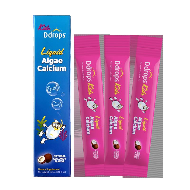 [Gói dùng thử canxi magiê và kẽm] Ddrops Gói dùng thử canxi magiê và kẽm rong biển dạng lỏng 10ml * 3 miếng