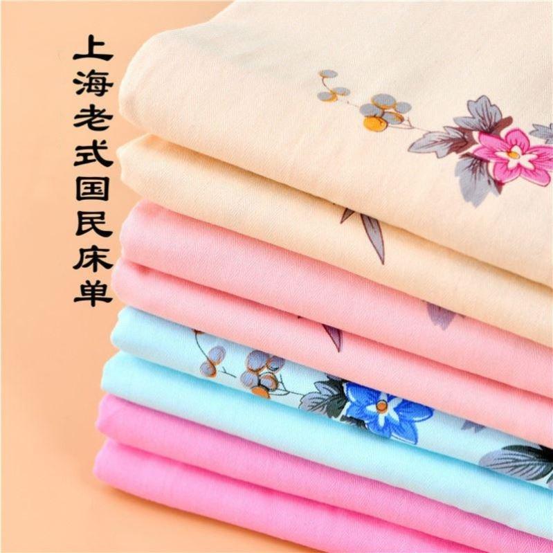 Thượng Hải kiểu cũ giường đơn giản cotton dày hoài cổ quốc gia cũ vải thô tấm đơn bông truyền thống in retro